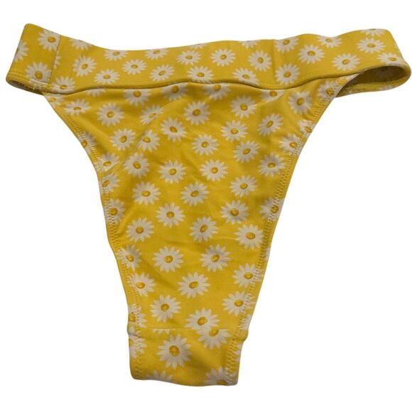 Forever 21 Women's Yellow‎ Floral Bikini Bottoms Size M - Picture 2 of 5